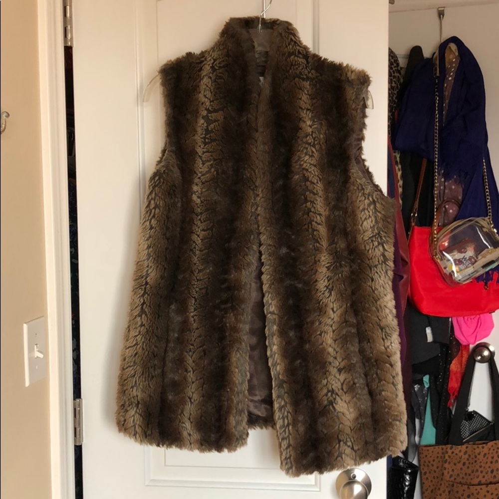 Faux fur vest
